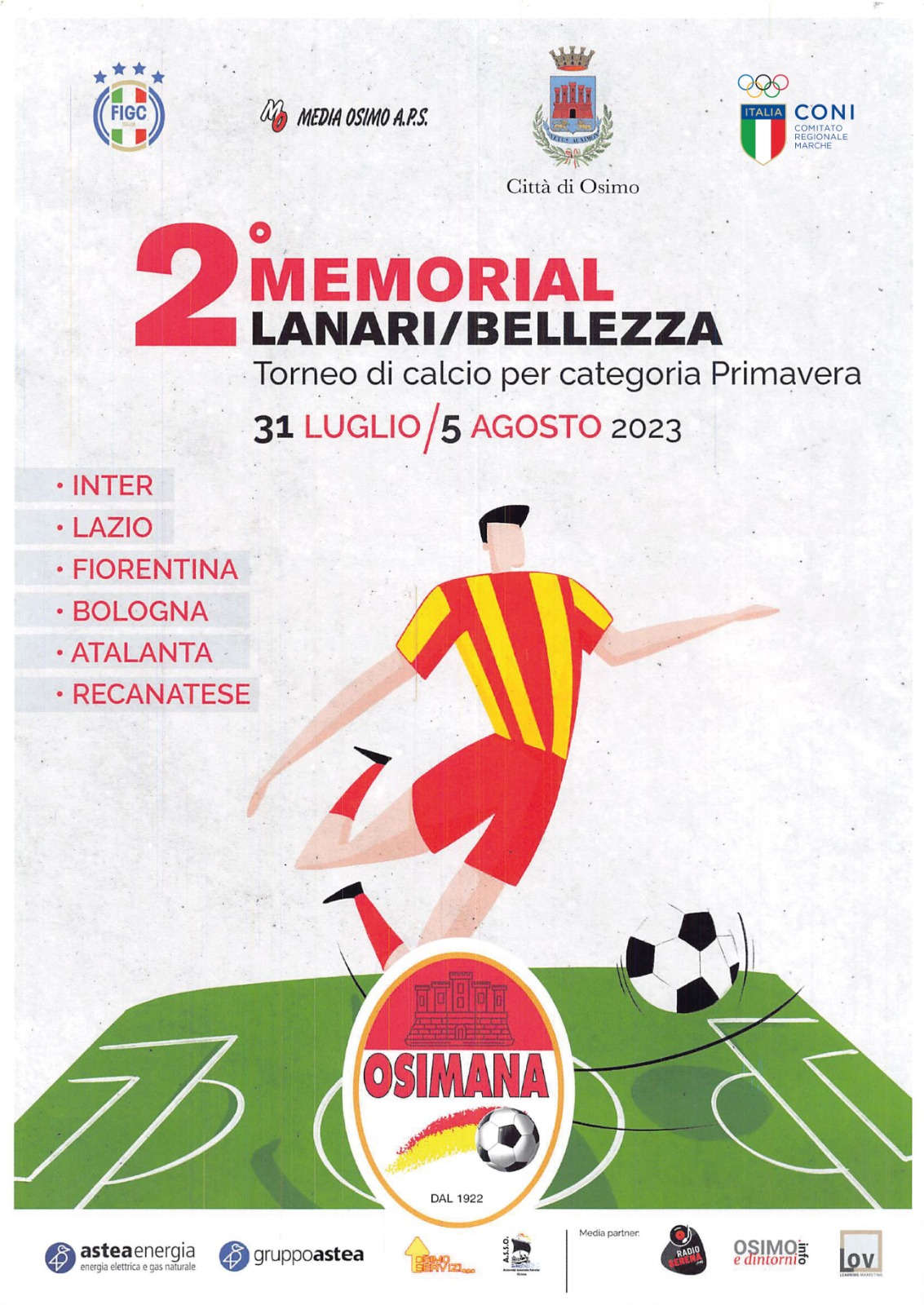 Osimo (AN) - 2° Memorial Lanari/Bellezza - Torneo di calcio Primavera